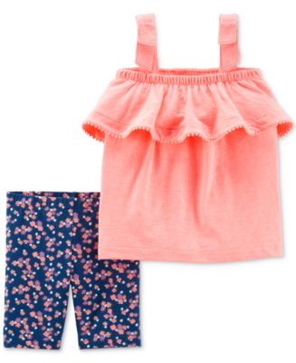 Carter's Toddler Girl 'Laughter & Smiles' Top with Athletic Shorts main image 1