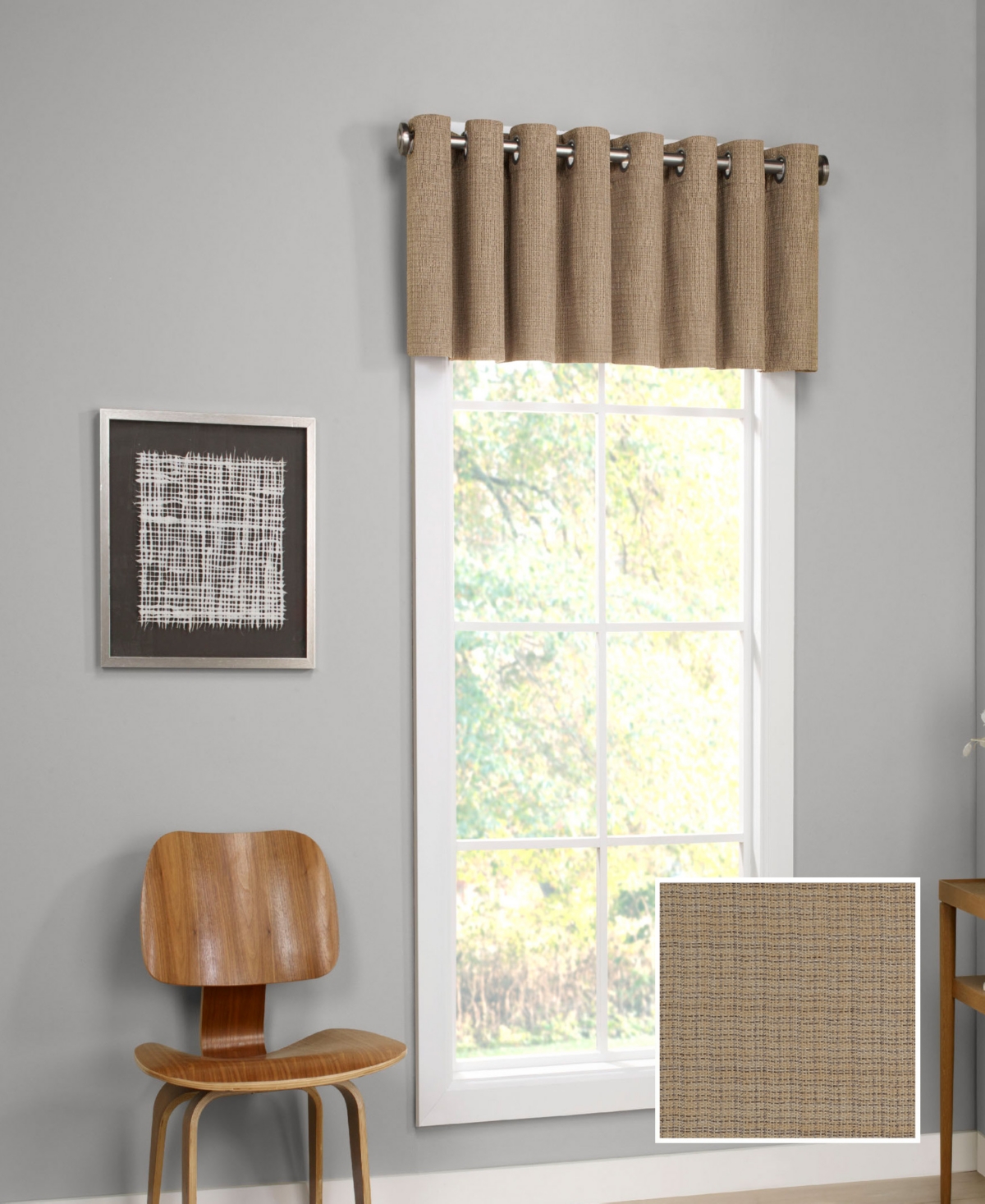 Palisade Blackout Grommet Valance, 52" x 18" - Clay