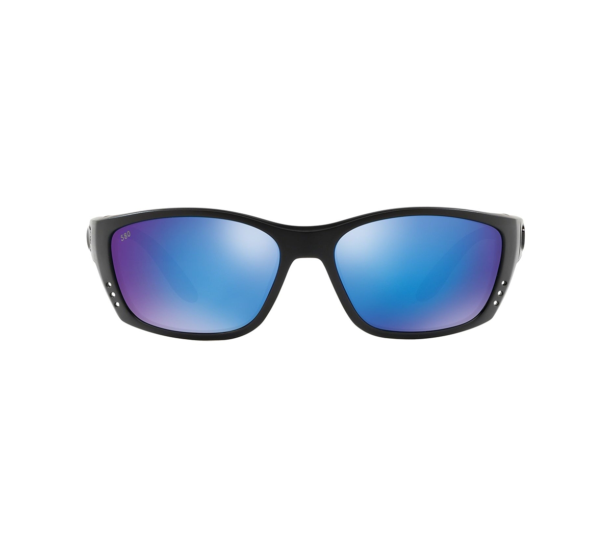 Shop Costa Del Mar Polarized Sunglasses, Fisch 64 In Black Black,blue Mirror