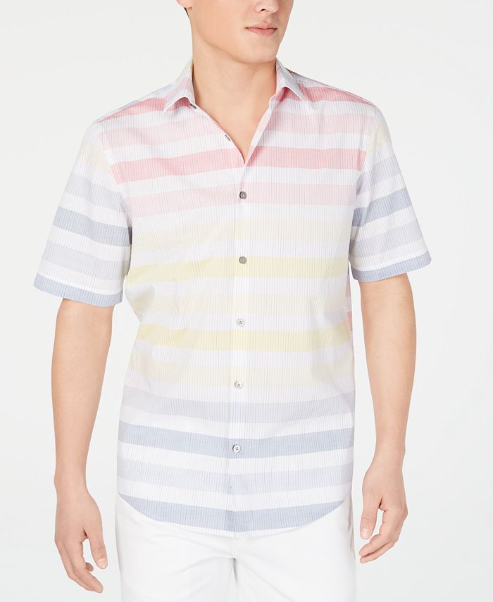 Alfani Men's Carnival Striped Shirt, Created for Macy's - Macy's