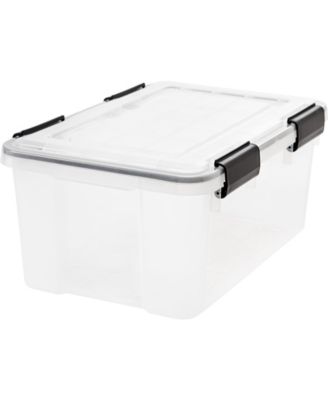 19qt WEATHERPRO Airtight Plastic Storage Bin with Lid and Seal and Secure Latching Buckles