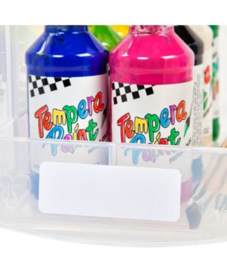 USA 8 Pack Large Storage Basket, Stackable Open Front Organizer Bin for Pantry, Clear