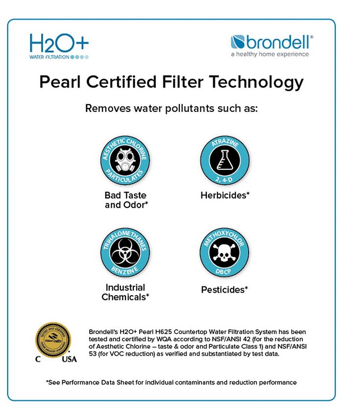 Brondell H2O+ Pearl Countertop Water Filter System Macy's