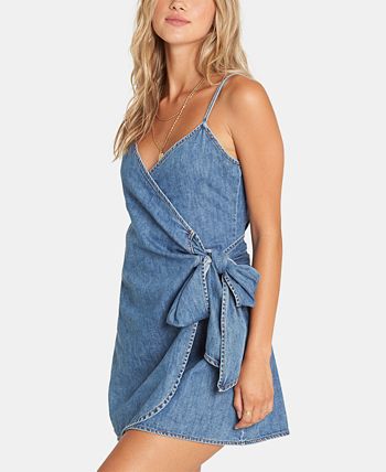 Billabong denim wrap dress on sale