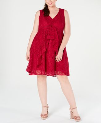 macys plus size lace dresses