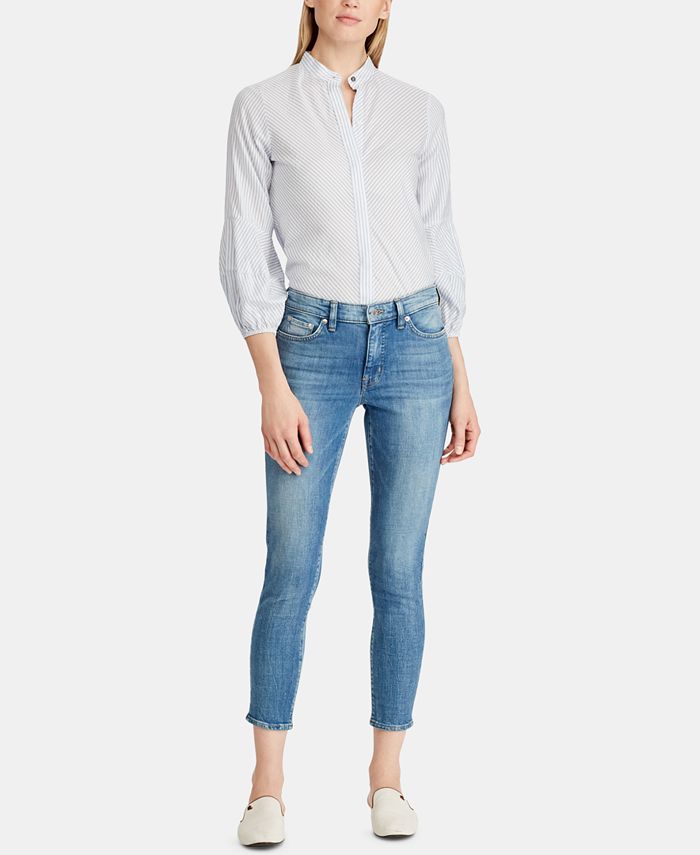 Lauren Ralph Lauren Puff-Sleeve Shirt - Macy's
