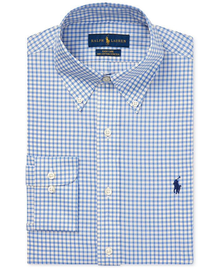 Polo Ralph Lauren Men's Plaid Cotton Dress Shirt - Macy's