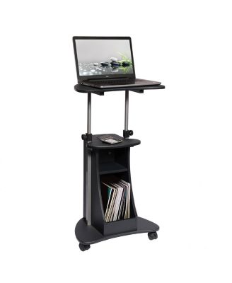 Techni Mobili Sit-to-Stand Rolling Adjustable Laptop Cart
