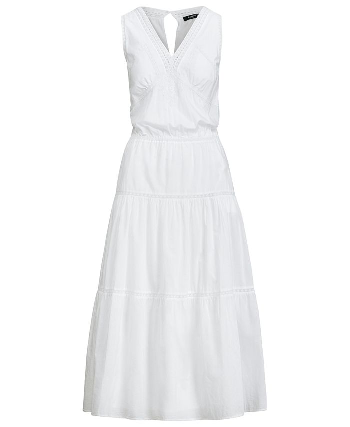 Lauren Ralph Lauren A-Line Cotton Dress, Created for Macy's - Macy's