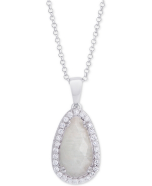 image of Rose Quartz (2-9/10 ct. t.w.) & Cubic Zirconia 18