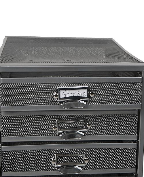 Mind Reader Mesh 10 Drawer Metal Storage Drawers File Storage