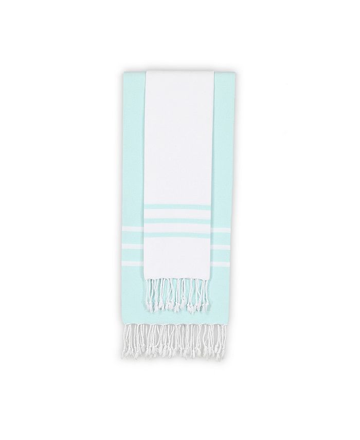 Organic Turkish Cotton Pestemal Towel - Versatile Beach, Travel & Home Towel, Blue, Quick Dry & Sand-Free - View #5