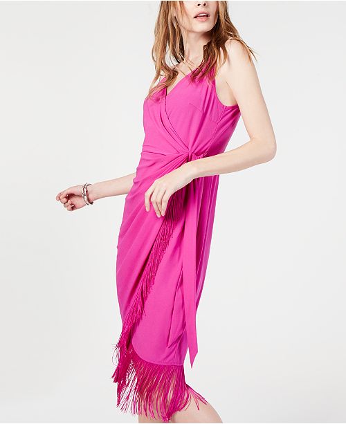 Inc Petite Fringe Trim Dress Created For Macy S
