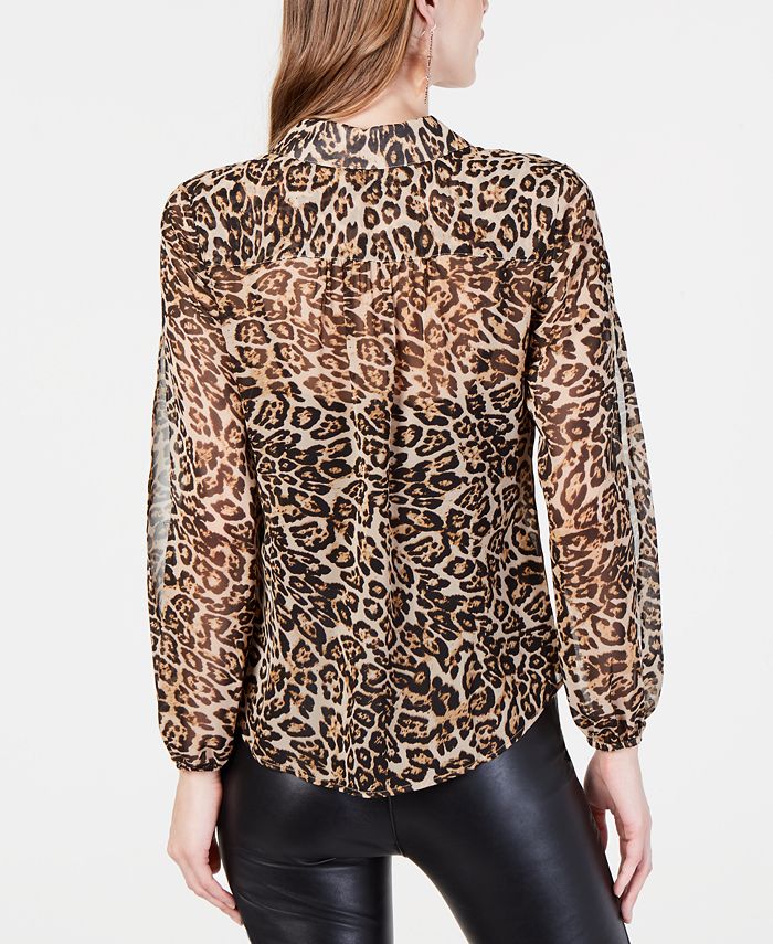 INC International Concepts INC Leopard Button-Up Shirt, Created for ...