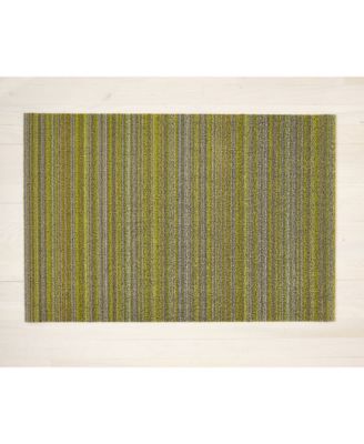 Skinny Stripe Shag Utility Floor Mat, Shadow - 24x36