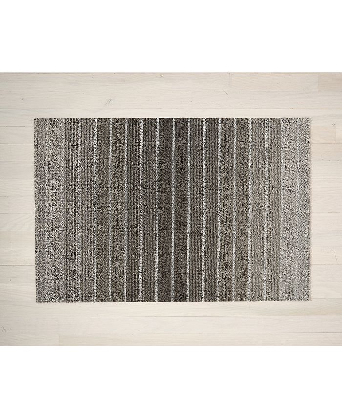 Chilewich Block Stripe Shag Doormat 18" x 28" Macy's