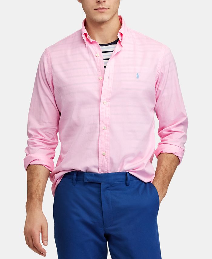 Polo Ralph Lauren Men's Classic Fit Garment-Dyed Twill Shirt - Macy's