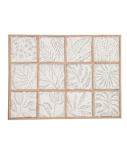 Rosemary Lane Modern Square Leaf Metal Wall Art Reviews All Wall Decor Home Decor Macy S