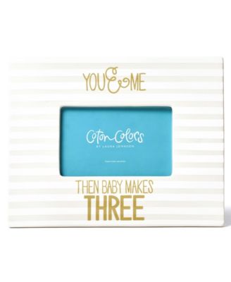 by Laura Johnson Stripe Frame You & Me Then Baby Makes Three