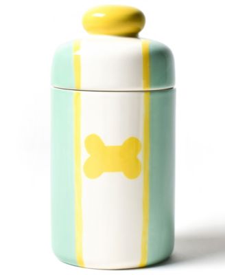 by Laura Johnson Mint Color Block Dog Bone Canister