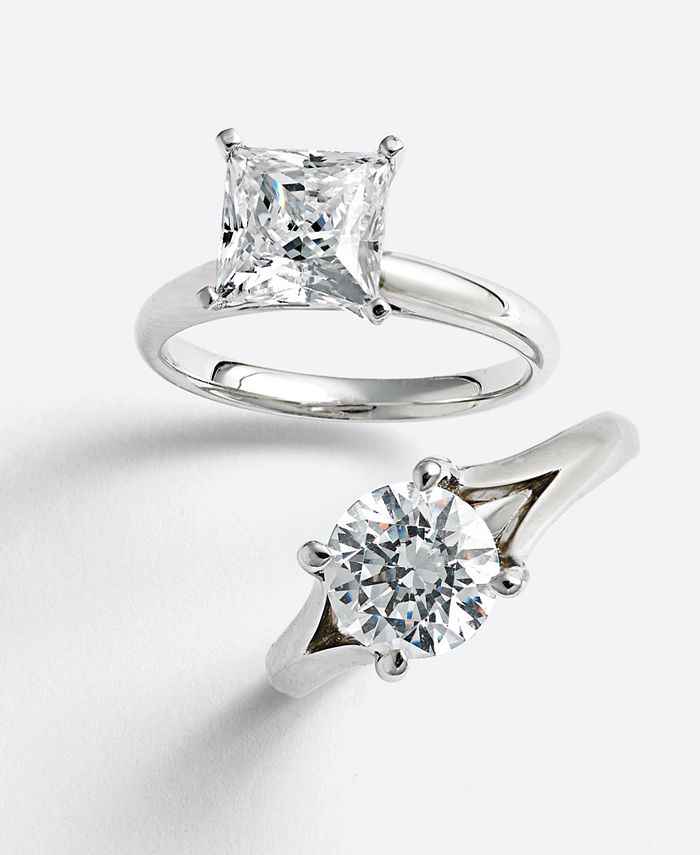 Macy's Star Signature Diamond Princess Solitaire Engagement Ring (2 ct ...