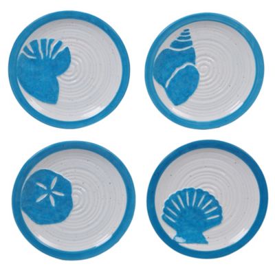 Natural Canape Plates, Set of 4