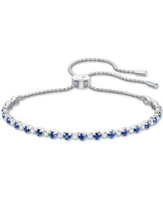Swarovski Silver-Tone Crystal Slider Bracelet - Macy's