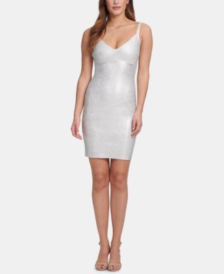 macy's silver dress