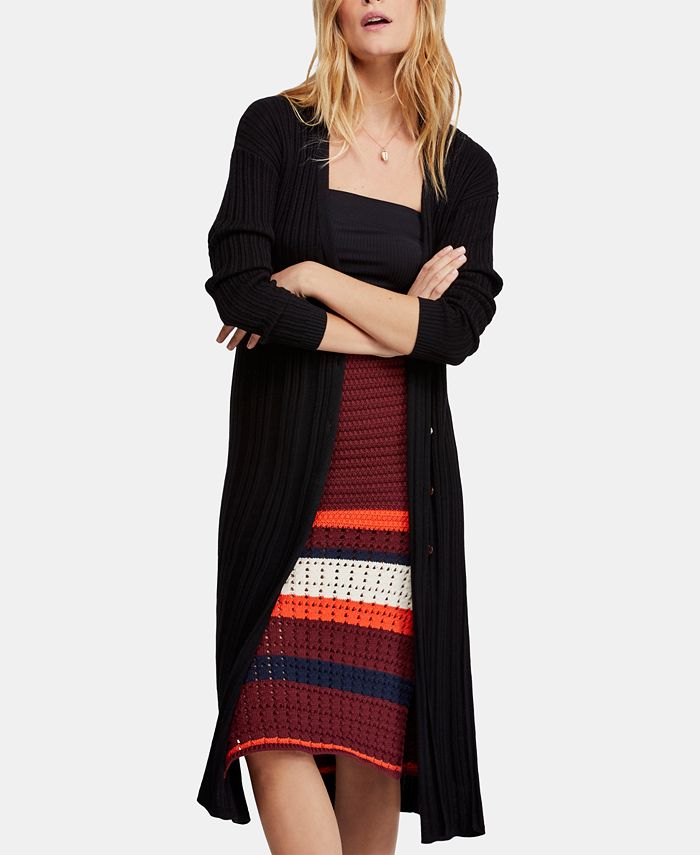 Free people on sale black cardigan