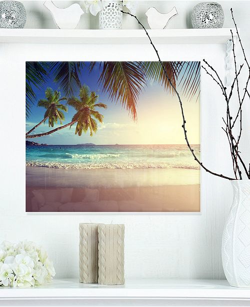 Design Art Designart Typical Sunset On Seychelles Beach Extra