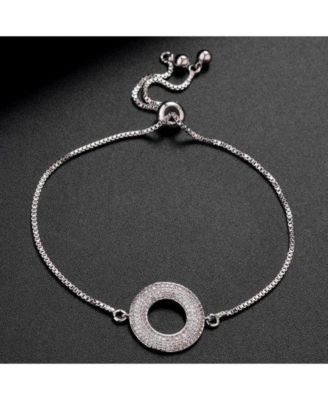 Cubic Zirconia Halo Flower Bracelet