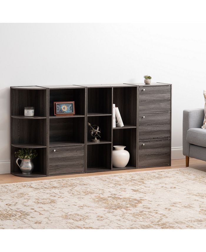 IRIS USA 3Tier Wood Storage Shelf with Door Macy's