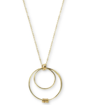 image of Argento Vivo Multi-Circle Pendant Necklace in Gold-Plated Sterling Silver, 24
