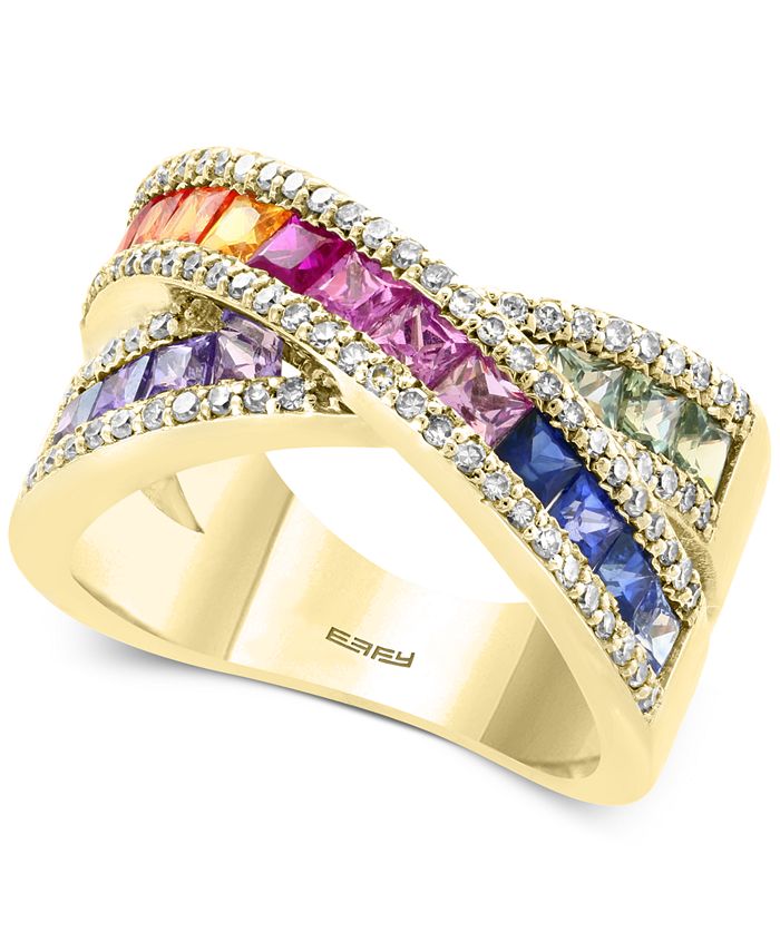 EFFY Collection EFFY Multi Sapphire 2 1 3 ct. t.w. Diamond 3