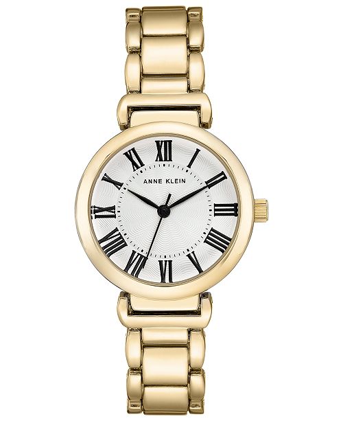 Anne Klein Women S Gold Tone Bracelet Watch 30mm Reviews Watches Jewelry Watches Macy S