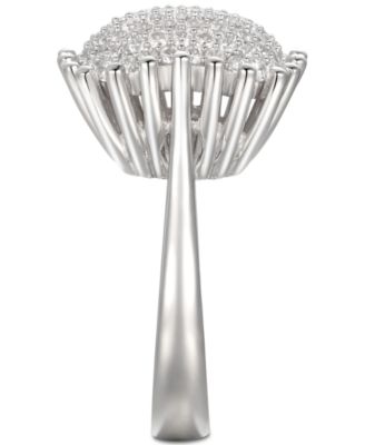 Cubic Zirconia Pav&eacute; Statement Ring in Sterling Silver