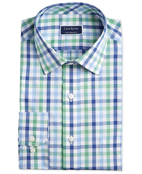 Club Room Men S Classic Regular Fit Performance Multi Gingham