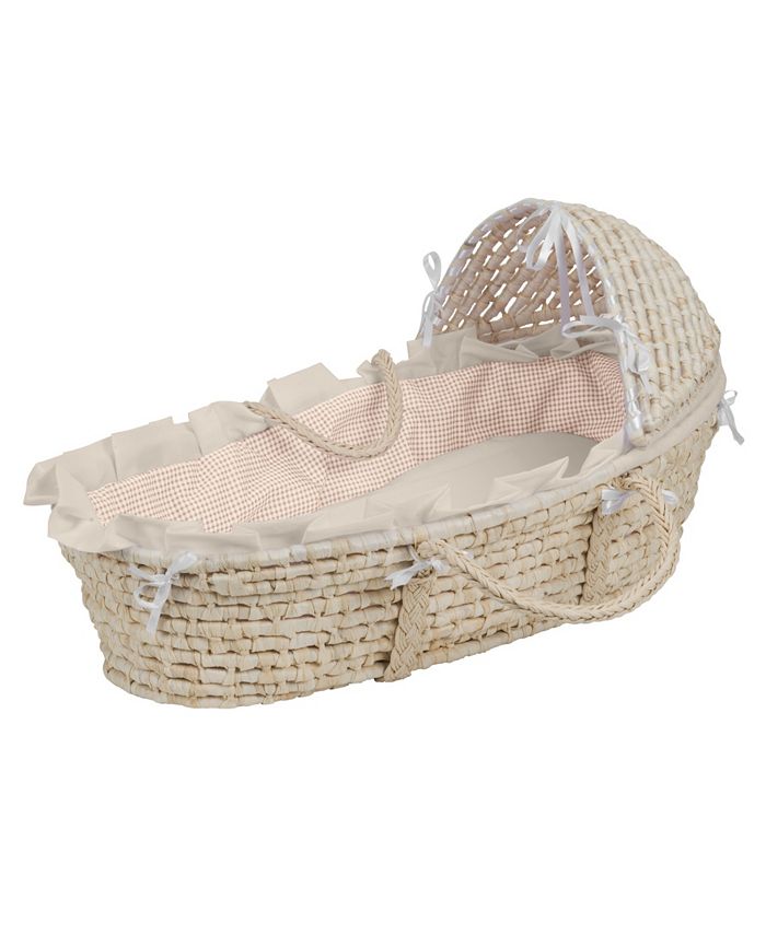 Badger Basket Natural Moses Basket with Hood - Macy's