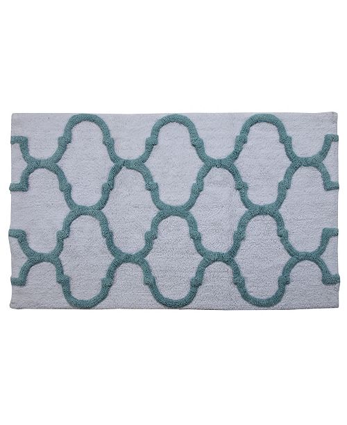 Saffron Fabs Geometric 50 X 30 Non Skid Cotton Bath Rug Reviews Bath Rugs Bath Mats Bed Bath Macy S