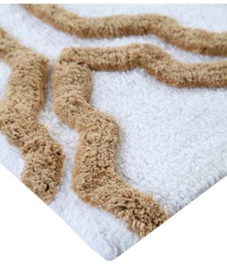 Quatrefoil Non-Skid Cotton Bath Rug, 24" x 36"