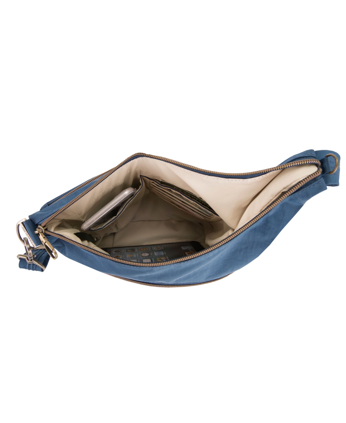 Женская сумка Travelon Anti-Theft Signature 3 Compartment Crossbody, цвет: Чёрный — фото 13