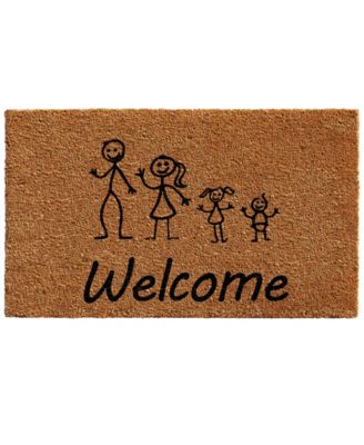 Home & More - Stick Family 18" x 30" Coir/Vinyl Doormat