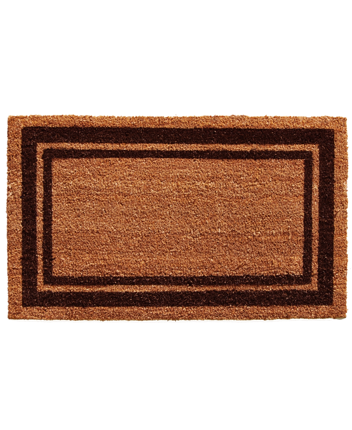 Home & More Border Natural Coir/vinyl Doormat, 24" X 36" In Natural,brown
