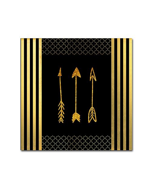 Trademark Global Lightbox Journal Black Gold Feathered