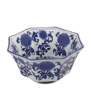 Ab Home Ren Centerpiece Decorative Bowl In Blue
