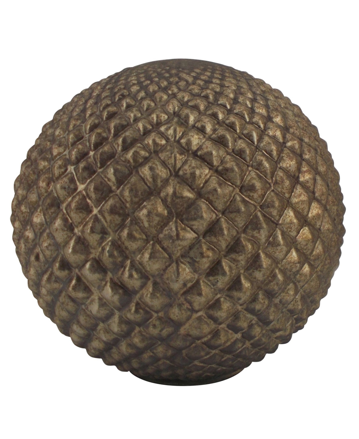 Ab Home 8" Spikey Modern Copper Ball Decor In Gold