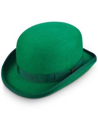 Wool Bowler Hat In Kelly Green 