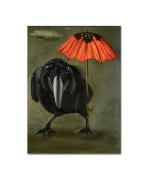 Trademark Global Leah Saulnier 'ravens Rain 2' Canvas Art In Multi