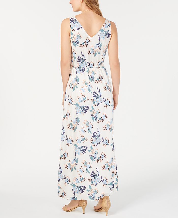 Lucky Brand Floral Printed V-Neck Maxi Dress - Macy's