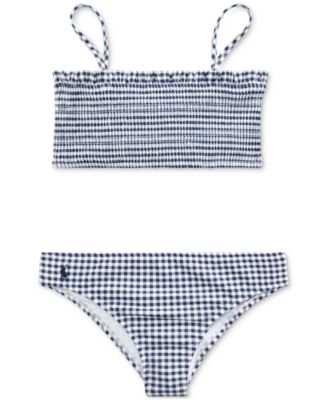 gingham two piece swimsuit